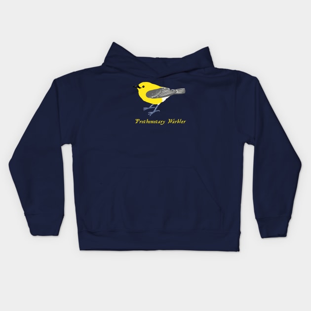 Prothonotary Warbler Songbird Kids Hoodie by SNK Kreatures